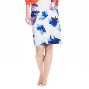 BANANA REPUBLIC Celia Watercolor Floral Pencil Skirt